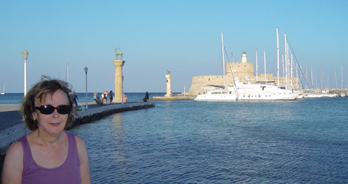 Rhodes la sortie du port